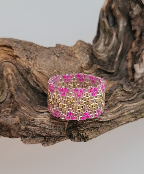 Golden Blush | Peyote | prsten z TOHO — foto 3