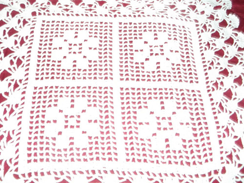 Čtvercová dečka - 4 kytičky — foto 2