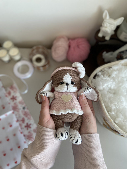 Háčkovaný pejsek Mila - mini holčička — foto 3