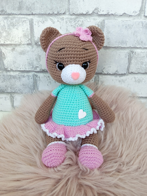 Medvědí slečna Janička - medvídek ....26cm — foto 2
