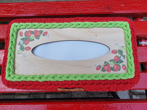 Obal na kapesníky červený jahody — foto 2