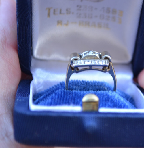 Prsten s diamanty - art deco — foto 3