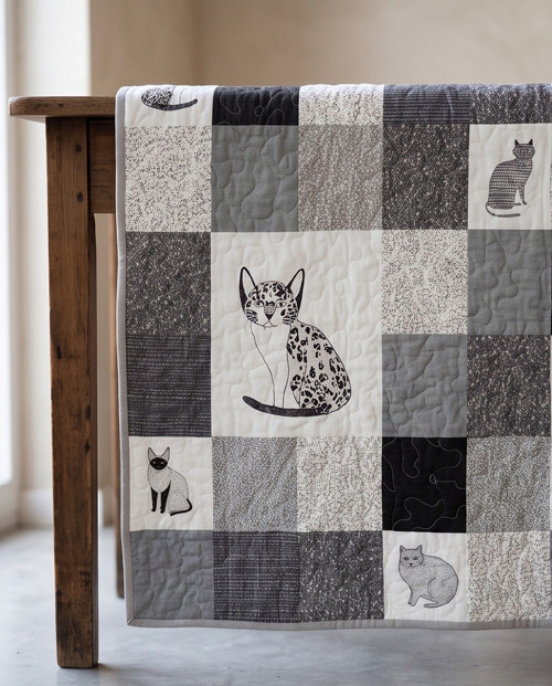 Patchworkový quilt ,, Kočky,, — foto 6