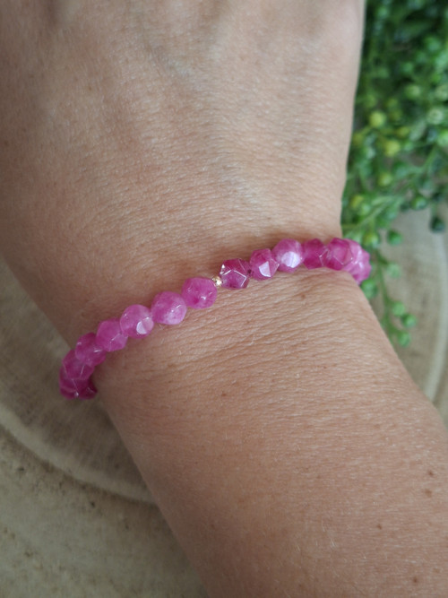 Náramek turmalín pink — foto 3