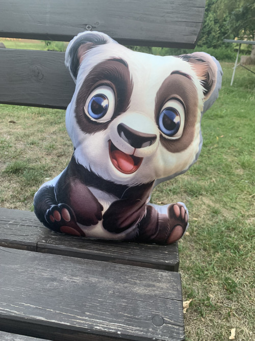 Polštář 3D - Panda (modré oči) — foto 2