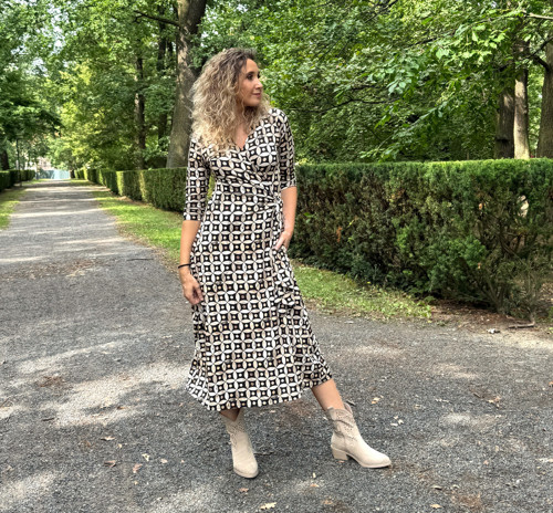 Zvonové zavinovací černobéžové — foto 2