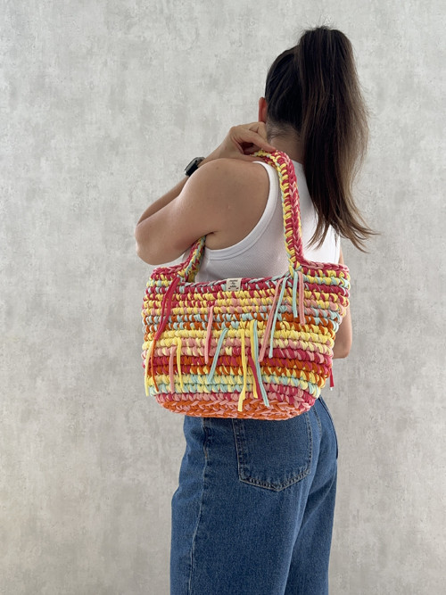 Háčkovaná letní kabelka/beach bag — foto 5