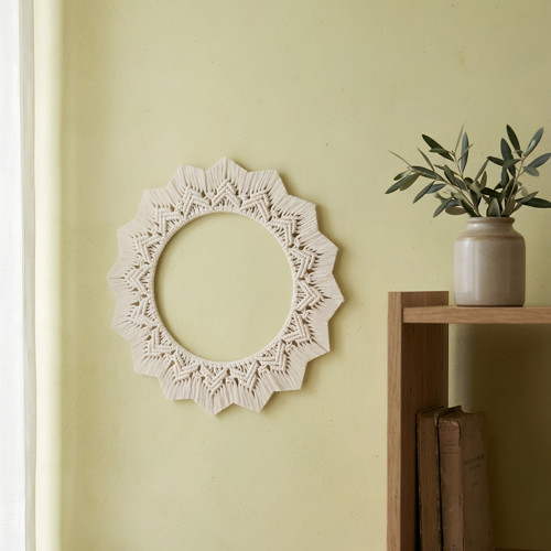 Mandala macramé smetanová závěsná dekorace — foto 2