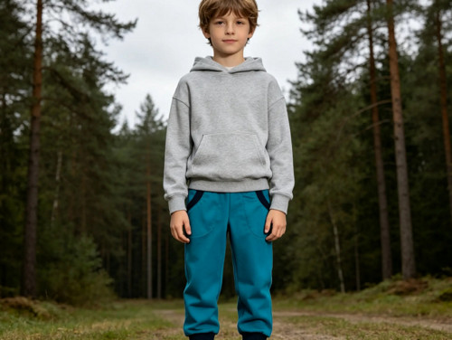 Softshell letní kalhoty petrolej — foto 2