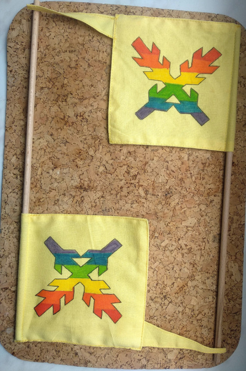 Leipa Pride praporek / hand flag — foto 2
