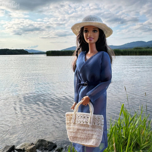 Klobouček pro Barbie - přírodní — foto 2