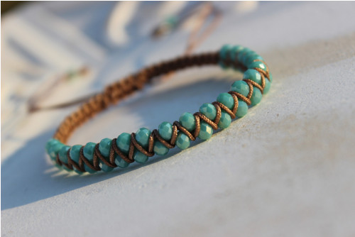 Náramek dvojřadý macramé. — foto 4