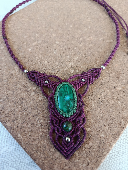 Náhrdelník Malachit Chrysocolla — foto 2