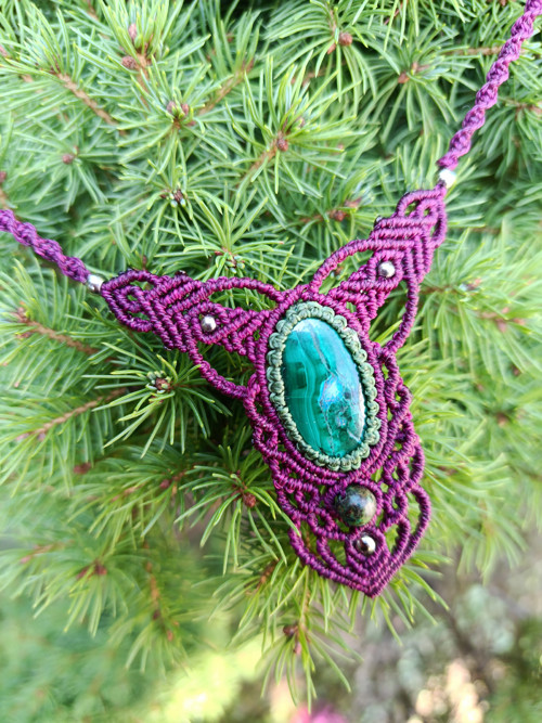 Náhrdelník Malachit Chrysocolla — foto 4
