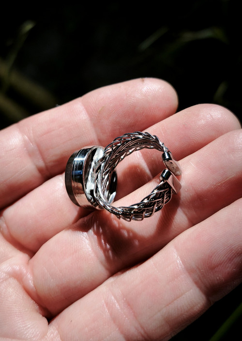Originální autorský prsten s labradoritem. — foto 5