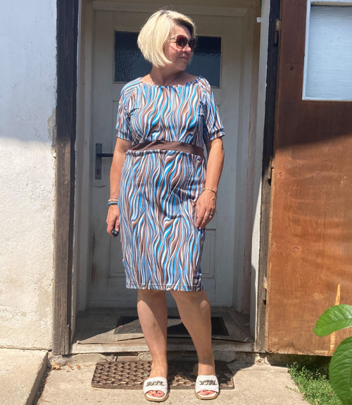 Šaty vlnky tyrkysové — foto 2