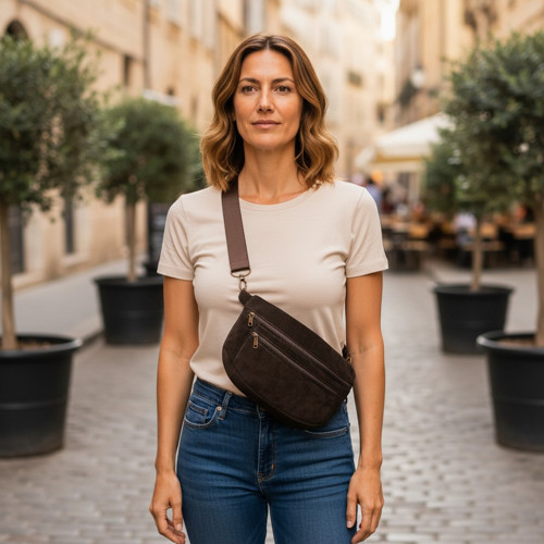 Ledvinka Maya XL pocket - chocolate — foto 6