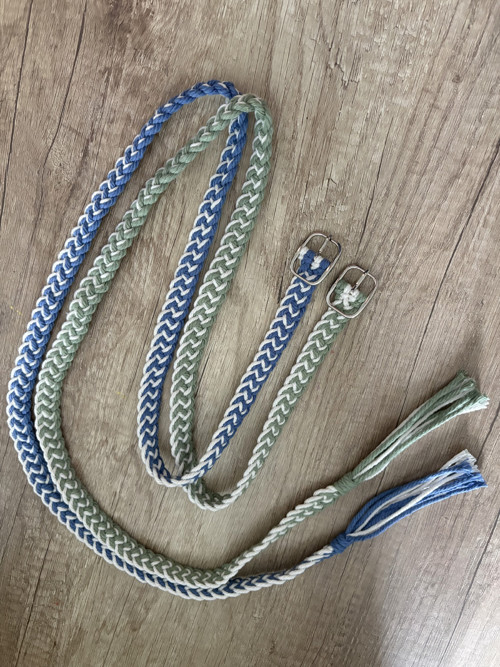 Macramé pásek - modrý — foto 2