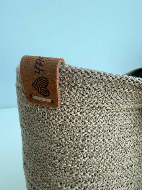 Karamelová shopper taška ze šňůry — foto 3