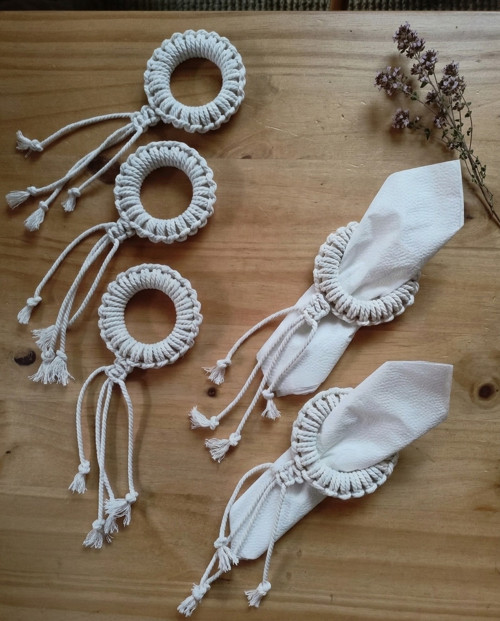 Boho drhané kroužky na ubrousky.. — foto 6