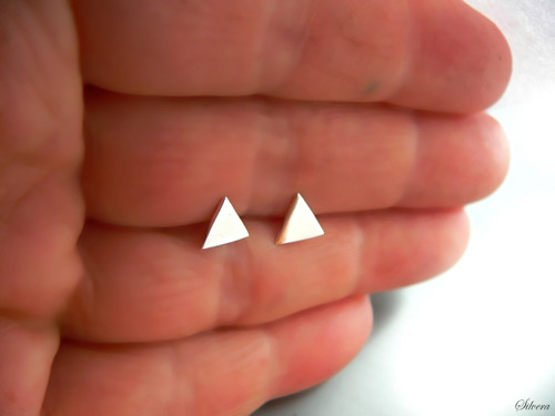 Stříbrné 925 naušnice Triangle — foto 2