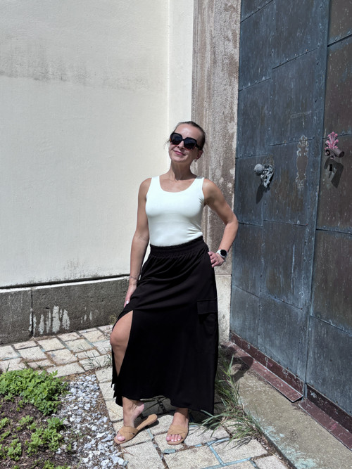 Basic tílko z bambusového úpletu smetanové — foto 3