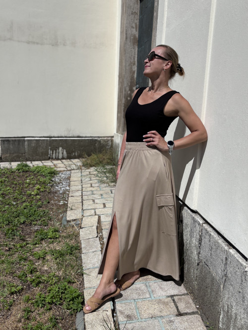 Basic tílko z bambusového úpletu černé — foto 2