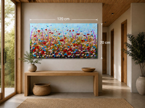 Letní louka.......70x120cm — foto 6