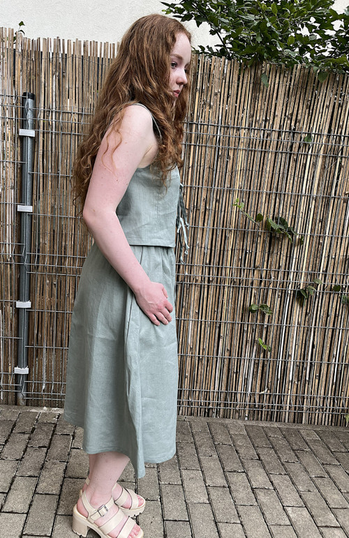 Lněná vestička SAGE GREY — foto 2