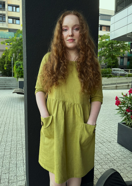 Lněné šaty OCHRE — foto 2