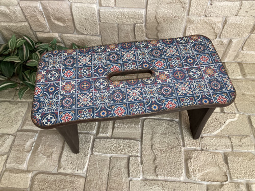 Dřevěná stolička – Mozaika Orientu — foto 3