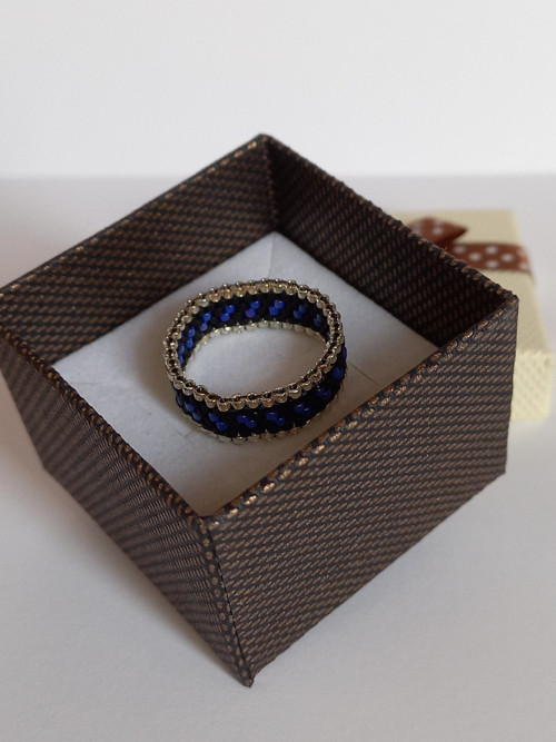 Prsten - Black Blue Silver — foto 3