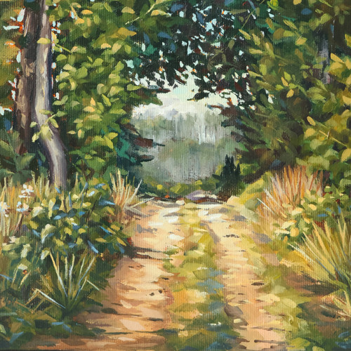 Lesní cesta | 40 × 50 cm | obraz, olejomalba — foto 2