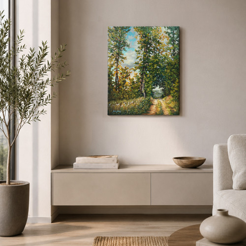 Lesní cesta | 40 × 50 cm | obraz, olejomalba — foto 6