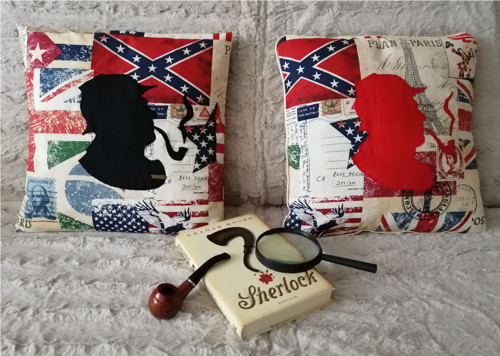 Polštář Sherlock Holmes červený — foto 6
