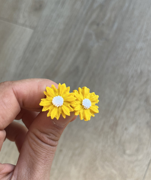 Sluníčkové náušnice — foto 3