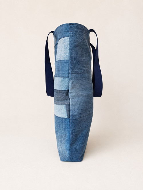 Džínová nákupní taška patchwork — foto 2