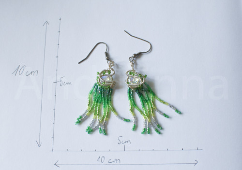 Naušnice Green Orchid — foto 4
