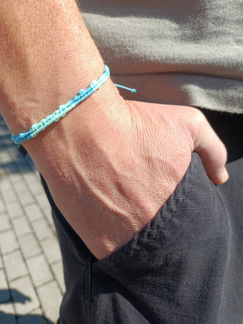 Micro macramé náramek OCEÁN — foto 2
