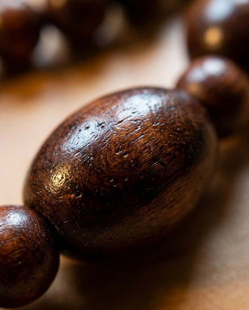Náhrdelník - dřevěné korále — foto 3