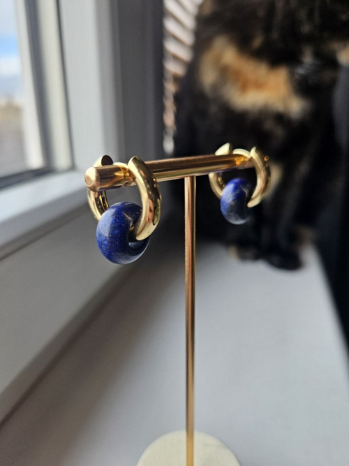 Náušnice loops Lapis Lazuli — foto 2