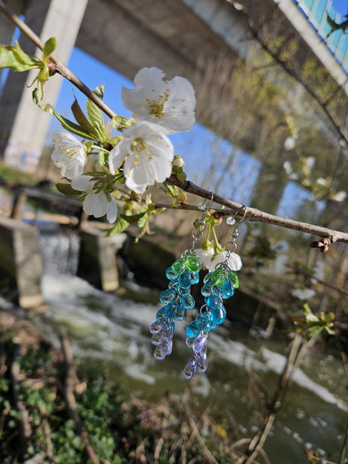Náušnice - "Water drops" — foto 4