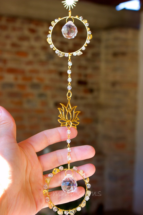 Suncatcher/Lapač Slunce Lotus citrín — foto 2