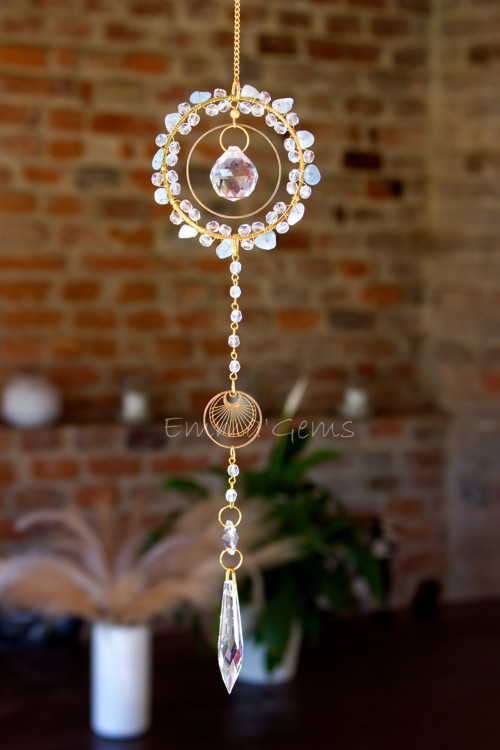 Suncatcher/Lapač Slunce Double bead Akvamarín — foto 2