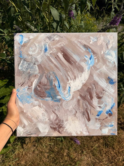 "Mezi nádechy" Originál 40x40 — foto 6