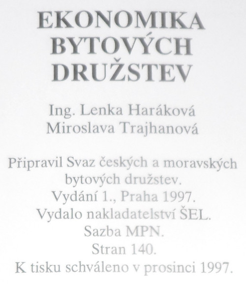 EKONOMIKA bytových družstev, 1997 — foto 5