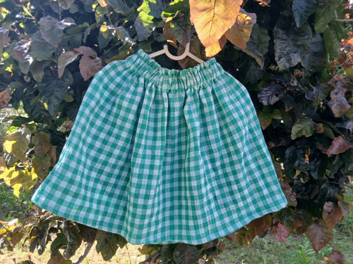 Mušelínová suknička kostky mint — foto 3