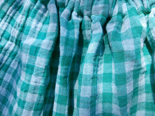 Mušelínová suknička kostky mint — foto 2