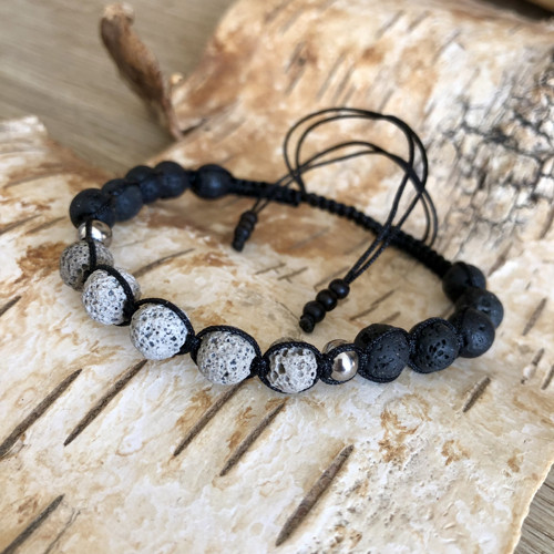 Pánský Shamballa Náramek - Láva + Ocel — foto 3