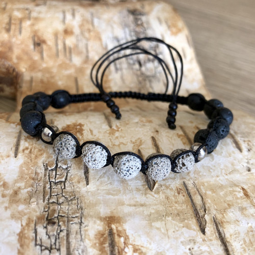 Pánský Shamballa Náramek - Láva + Ocel — foto 2
